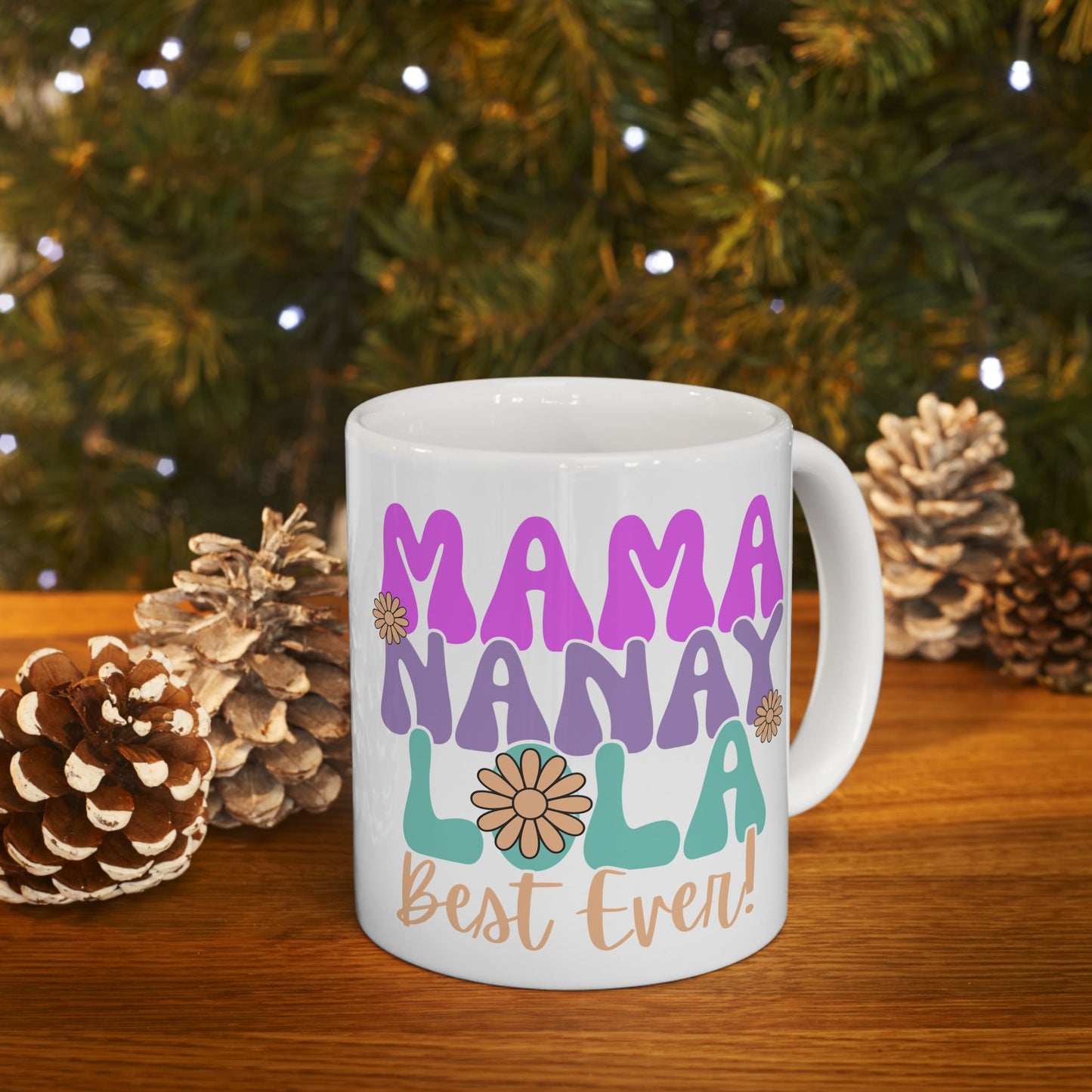 Colorful Mama, Lola Ceramic Mug - Perfect Gift for Mother's Day