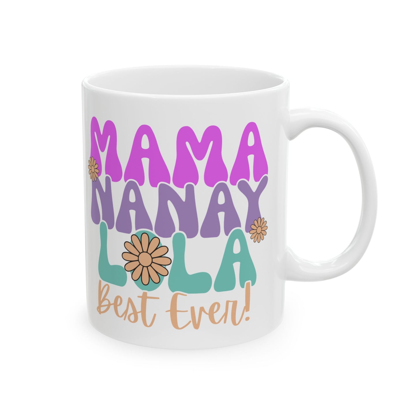 Colorful Mama, Lola Ceramic Mug - Perfect Gift for Mother's Day
