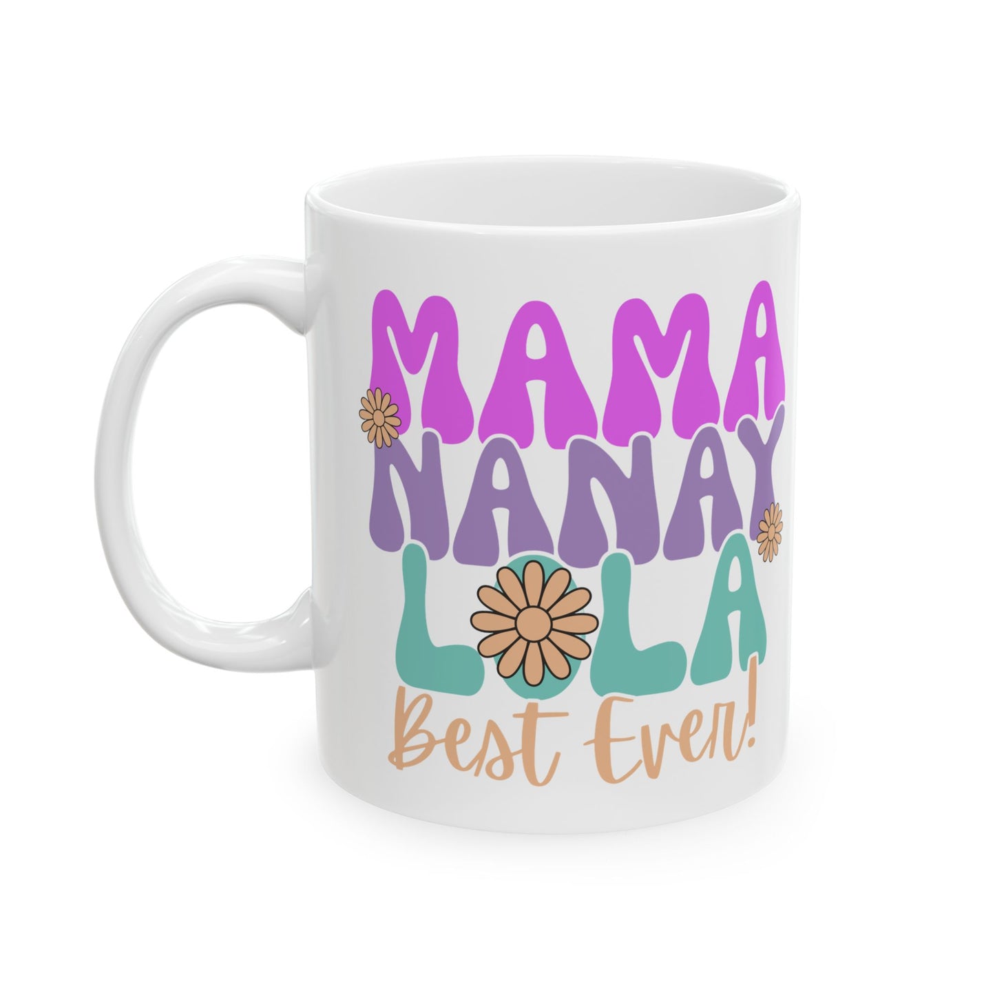 Colorful Mama, Lola Ceramic Mug - Perfect Gift for Mother's Day