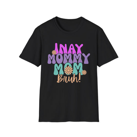 Inay Mom Bruh Unisex T-Shirt - Fun Floral Graphic Tee for Moms