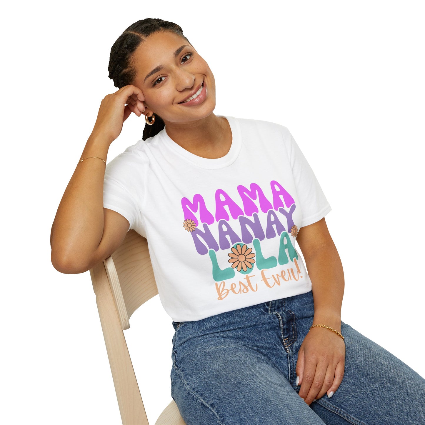 Mama Nanay Lola Best Ever! Unisex Softstyle T-Shirt - Perfect Gift for Mother's Day & Family Celebrations