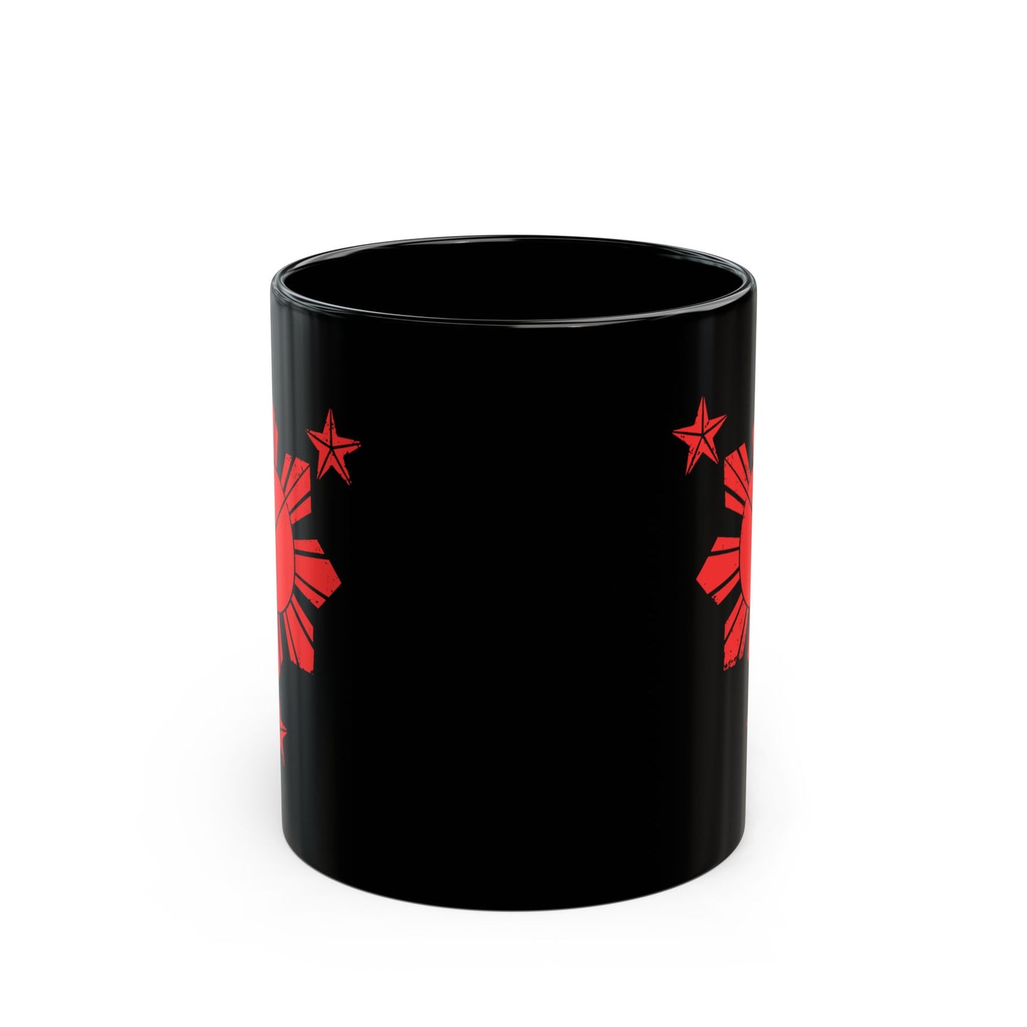 Philippine Sun & Stars Black Mug - Perfect for Coffee Lovers, Gifts, and Celebrations