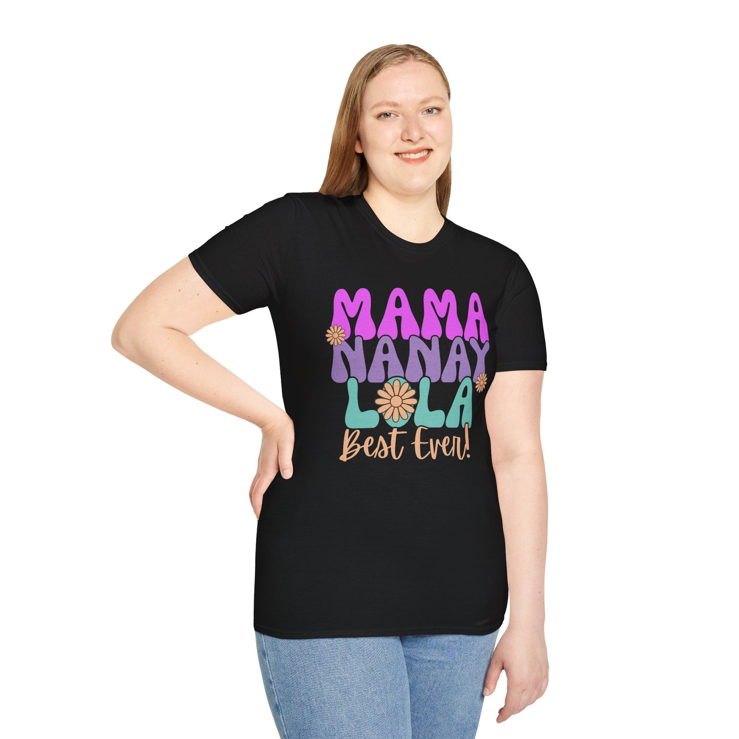 Mama Nanay Lola Best Ever! Unisex Softstyle T-Shirt - Perfect Gift for Mother's Day & Family Celebrations